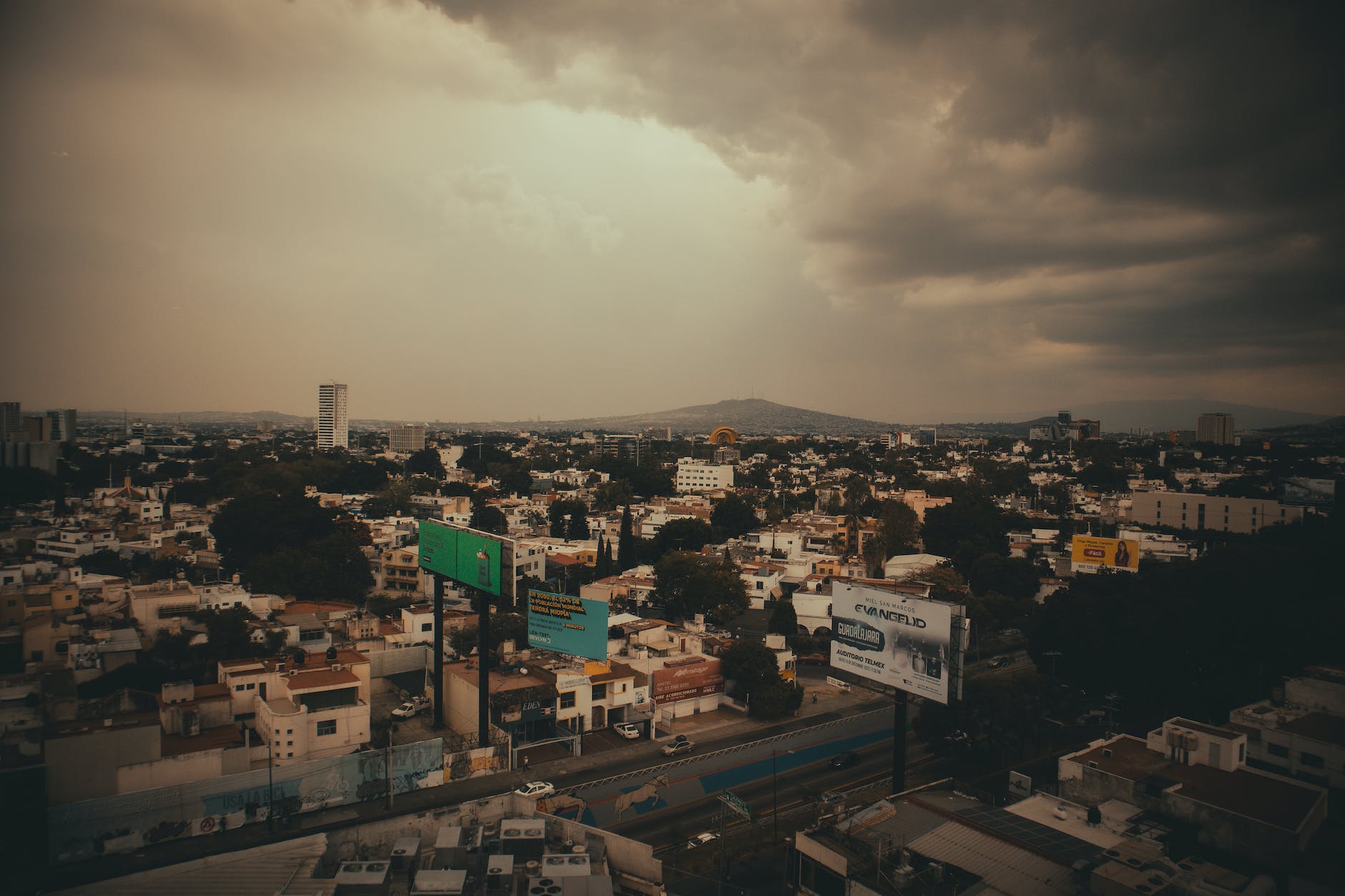 smog over a city